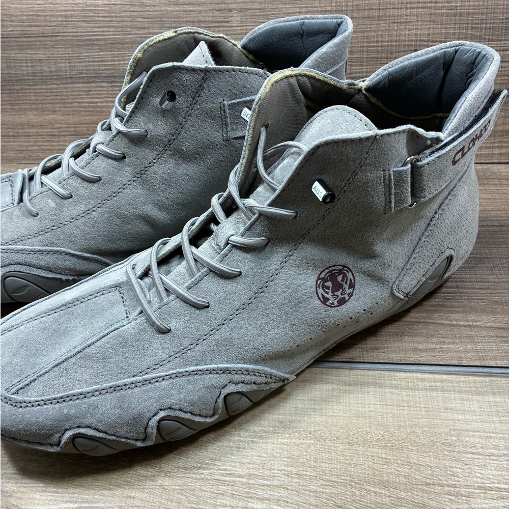 Clohoo Men's Lace-up Ankle Boots Slip-on Adjustable Gray Size 48 - Picture 3 of 10